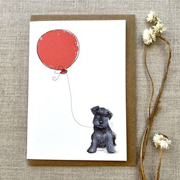 Schnauzer Puppy Birthday Card, 2 of 5