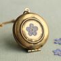 Forget Me Not Locket Necklace, thumbnail 3 of 9