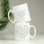 Personalised 25th Silver Wedding Anniversary Mug, thumbnail 3 of 4