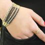 Rough Diamond Beaded Sterling Silver April Birthstone Bracelet, thumbnail 2 of 8