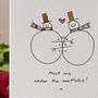 Personalised Handmade Snowmen In Love Card, thumbnail 1 of 8