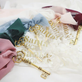 Personalised Santa's Magic Key Christmas Eve Activity Handmade Xmas Decoration Ornament, 2 of 10