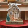 Personalised Wooden House Shaped Tealight Holder, thumbnail 3 of 4