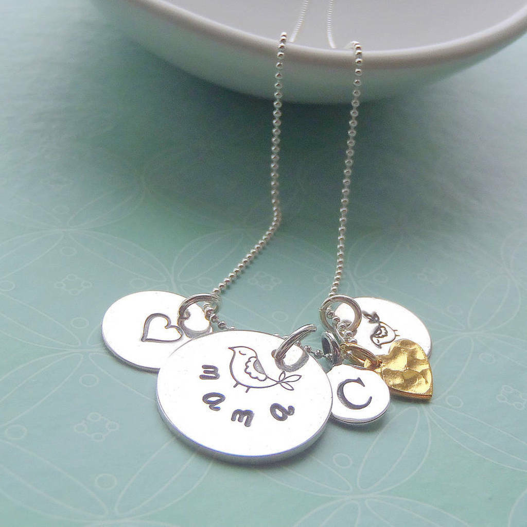 Personalised Sterling Silver Mama Charm Necklace By EVY Designs ...