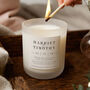 Engagement Gift Personalised Frosted Candle, thumbnail 1 of 4