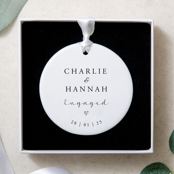 Personalised Engagement Gift Ornament, 2 of 8