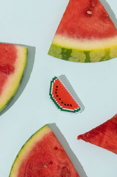 Make Your Own Watermelon Brooch Cross Stitch Kit, 5 of 9