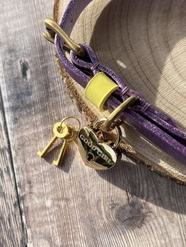 Engraved Pet Name Heart Padlock Dog Tag, 5 of 8