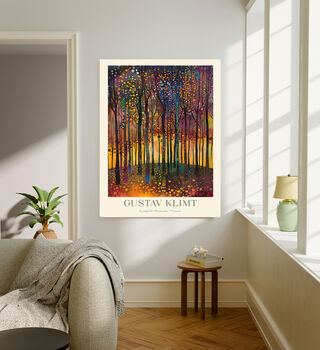 Gustav Klimt Inspired Forest Path Art Print, 2 of 4