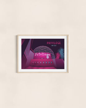 Privilege Nightclub Ibiza Travel Poster Art Print, 2 of 8