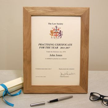 Personalised A4 Certificate Graduation Frame, 3 of 5
