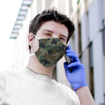 Camouflage Design Fabric Face Mask, 4 of 6