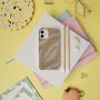 Pink Abstract Dots Biodegradable Phone Case, thumbnail 5 of 7
