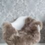 Sheepskin Rug Oyster Cappucino 100% Natural Super Soft, thumbnail 4 of 6