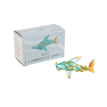 Artisan Glass Hammerhead Shark In Gift Box | Collectable | Glass Animal | Home Decor | Sealife Animal, 2 of 5