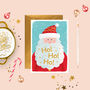 Ho! Ho! Ho! Christmas Santa Claus Greeting Card, thumbnail 1 of 2