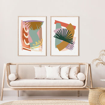 Abstract Leaf Prints Set Of Three, 4 of 9