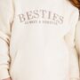 Ladies Besties Embroidered Sweatshirt, thumbnail 2 of 5