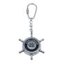 Chrome Ship Wheel Compass Keyring, thumbnail 6 of 7