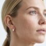 Shikaku Stone Huggie Hoop Earrings, thumbnail 2 of 5