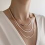 Rose Gold Herringbone Chain Necklace, thumbnail 2 of 3