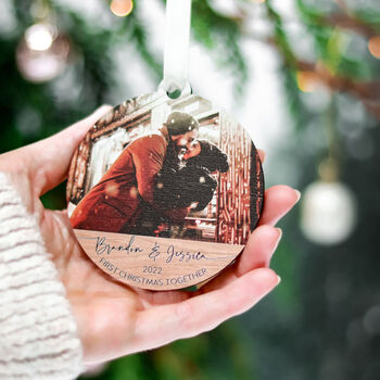 Couples First Christmas Together Wooden Ornament Gift, 5 of 7