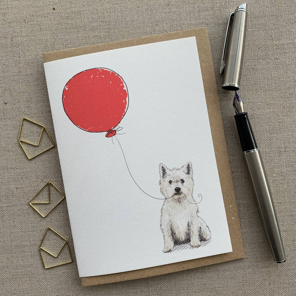 Personalised Westie West Highland Terrier Birthday Card, 1 of 8