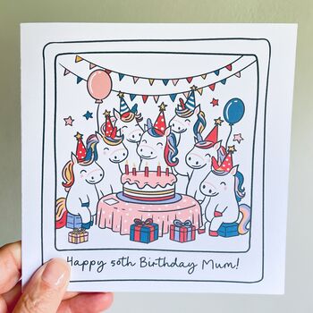 Personalised Unicorn Birthday Card, 2 of 6