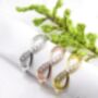 Infinity Ring, Cz, Rose Or Gold Vermeil On 925 Silver, thumbnail 9 of 12