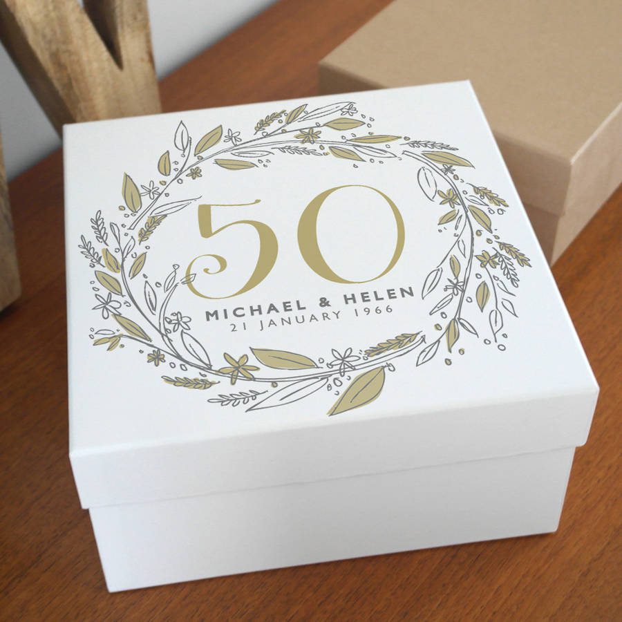 personalised anniversary keepsake gift box by letterfest ...