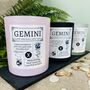 Personalised Gemini Horoscope Star Sign Candle, thumbnail 1 of 11