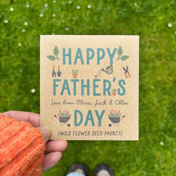 Personalised Father's Day Seed Packet, Wildflowers, 2 of 3