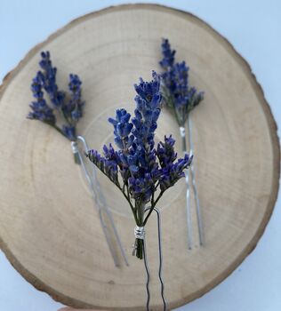 Dried Lavender Flower Hair Pins, 4 of 8