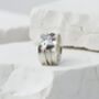 Hammered Sterling Silver Spinner Ring With Amethyst And Moonstone, thumbnail 4 of 4
