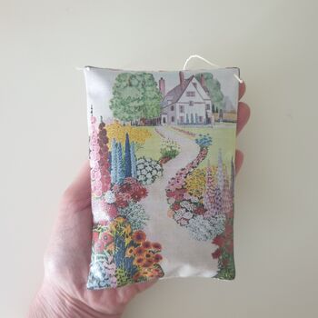 Lavender Sachet With Cottage Garden Print, Decorative Gift For Garden Loving Friends, 7 of 9