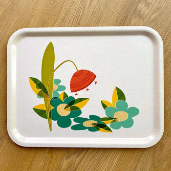 Retro Flowers Large Wooden Tray, 3 of 6