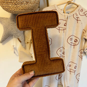 Corduroy Fabric Personalised Initial Letter, 5 of 11