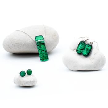 Stunning Emerald Green To Blue Drop Earrings, 6 of 11