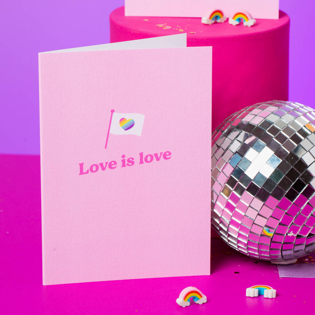 Love Is Love Gay Lgbtq+ Card