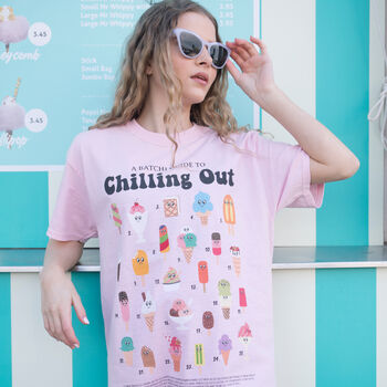 Chilling Out Women's Ice Cream Guide T Shirt, 4 of 4