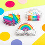 Set Of Three Rainbow Paper Clips, thumbnail 1 of 10