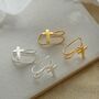 Gold Plated Or Sterling Silver Cross Ear Cuffs, thumbnail 2 of 6