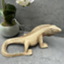 Hand Carved Wood Iguana Figurine 30cm Wood Animal Gift, thumbnail 12 of 12