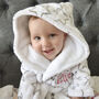 Personalised Baby White And Grey Star Dressing Gown, thumbnail 1 of 8