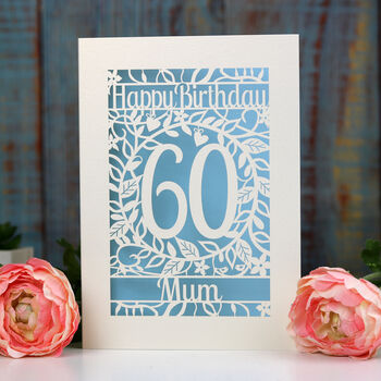 Personalised Papercut Flower Birthday Card, 4 of 5