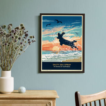 Seaside Spaniel Print. Limited Edition Dog Lover’s Gift, 3 of 12