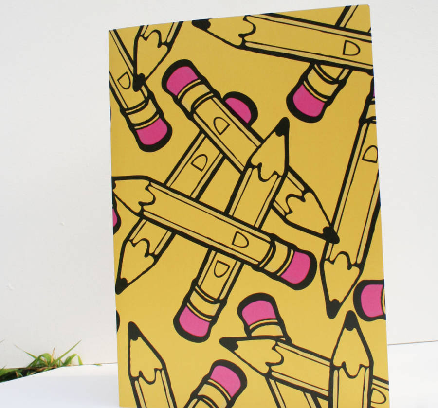 yellow pencil sketchbook by joan of art