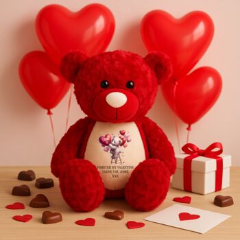 Personalised I Love U Large Red Teddy Bear, 2 of 7