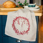 Christmas Linen Tea Towel, thumbnail 3 of 6