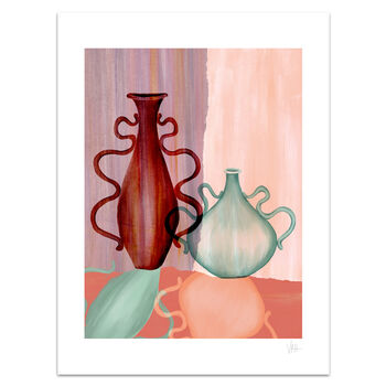 Painterly Abstract Vase Print, 4 of 8